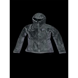 Women's Sz S Patagonia Grey Regulator Polartec Fleece Full Zip Hoodie.
